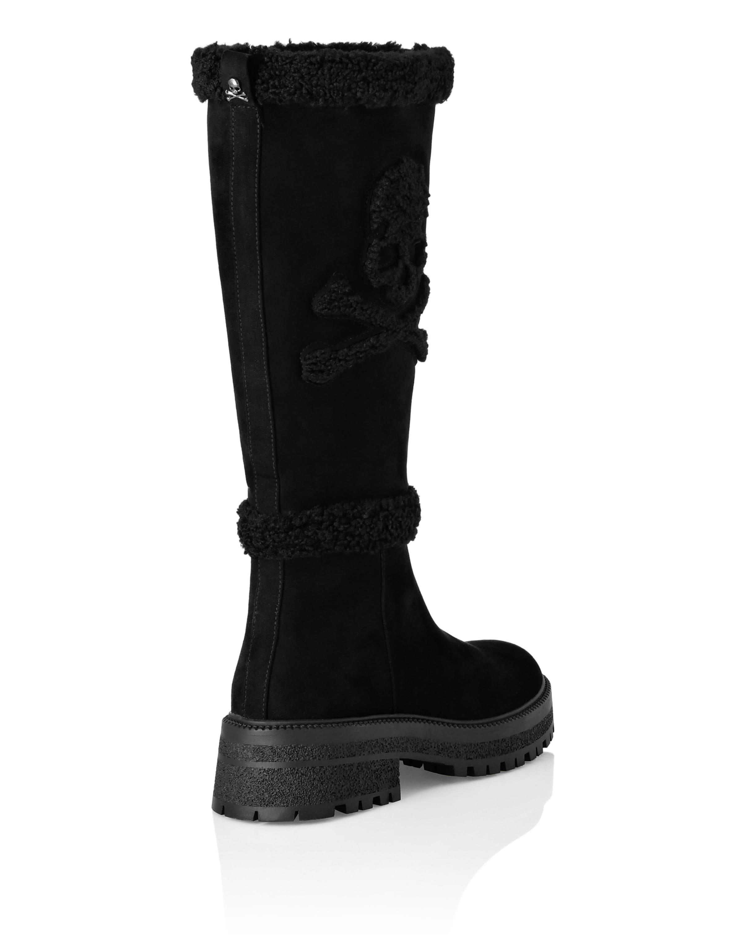 Philipp Plein - Bota 'Skull' em preto