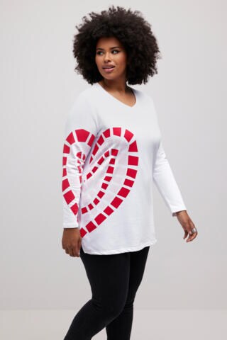 Ulla Popken Sweatshirt in White: front