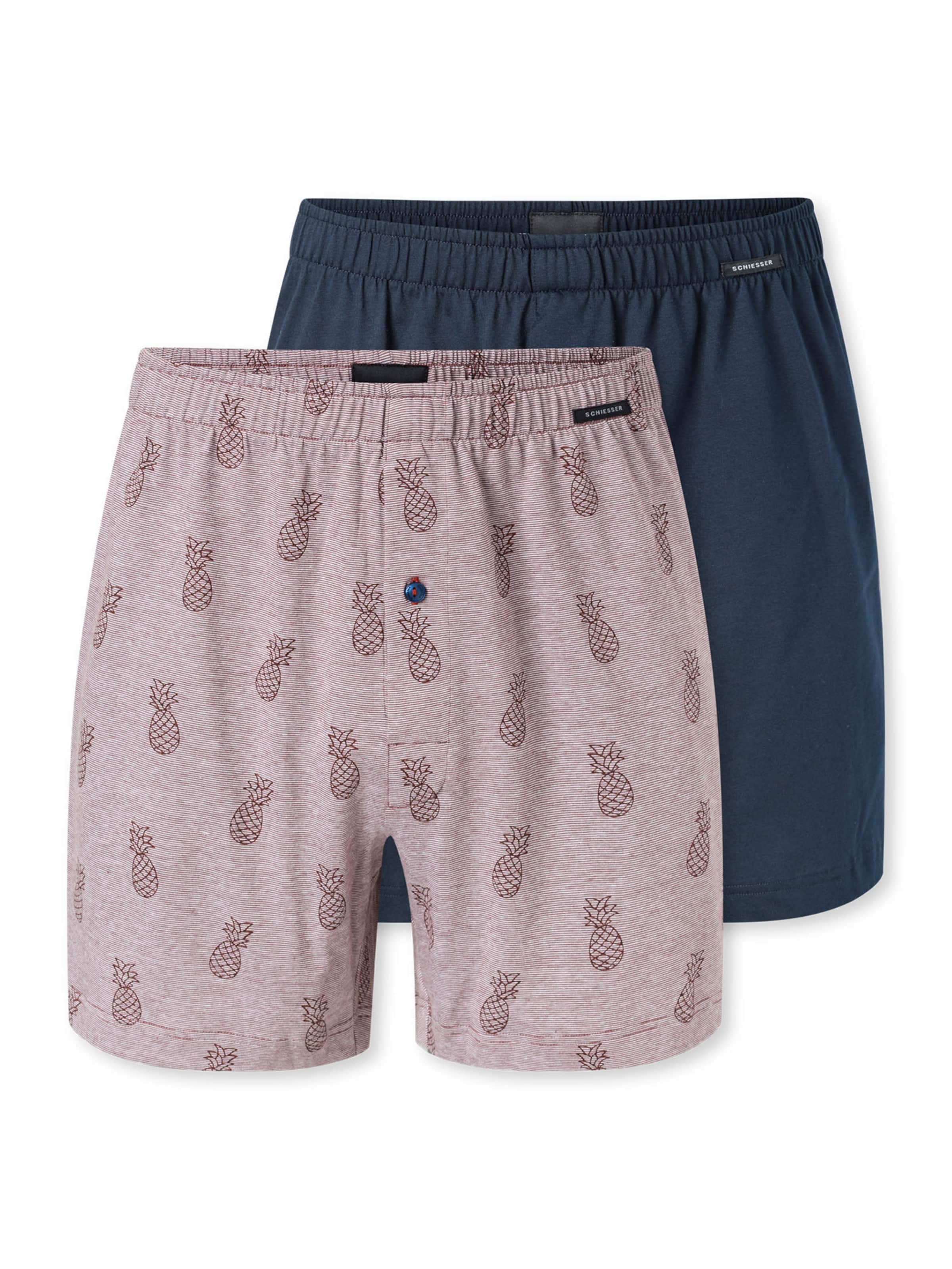 SCHIESSER Boxershorts ' Basic ' in Blauw: voorkant