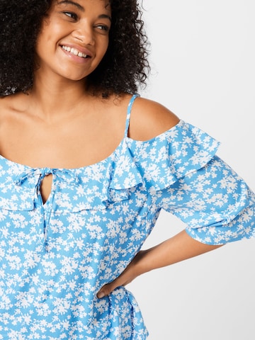 ABOUT YOU Curvy Bluse 'Jeanette' in Blau