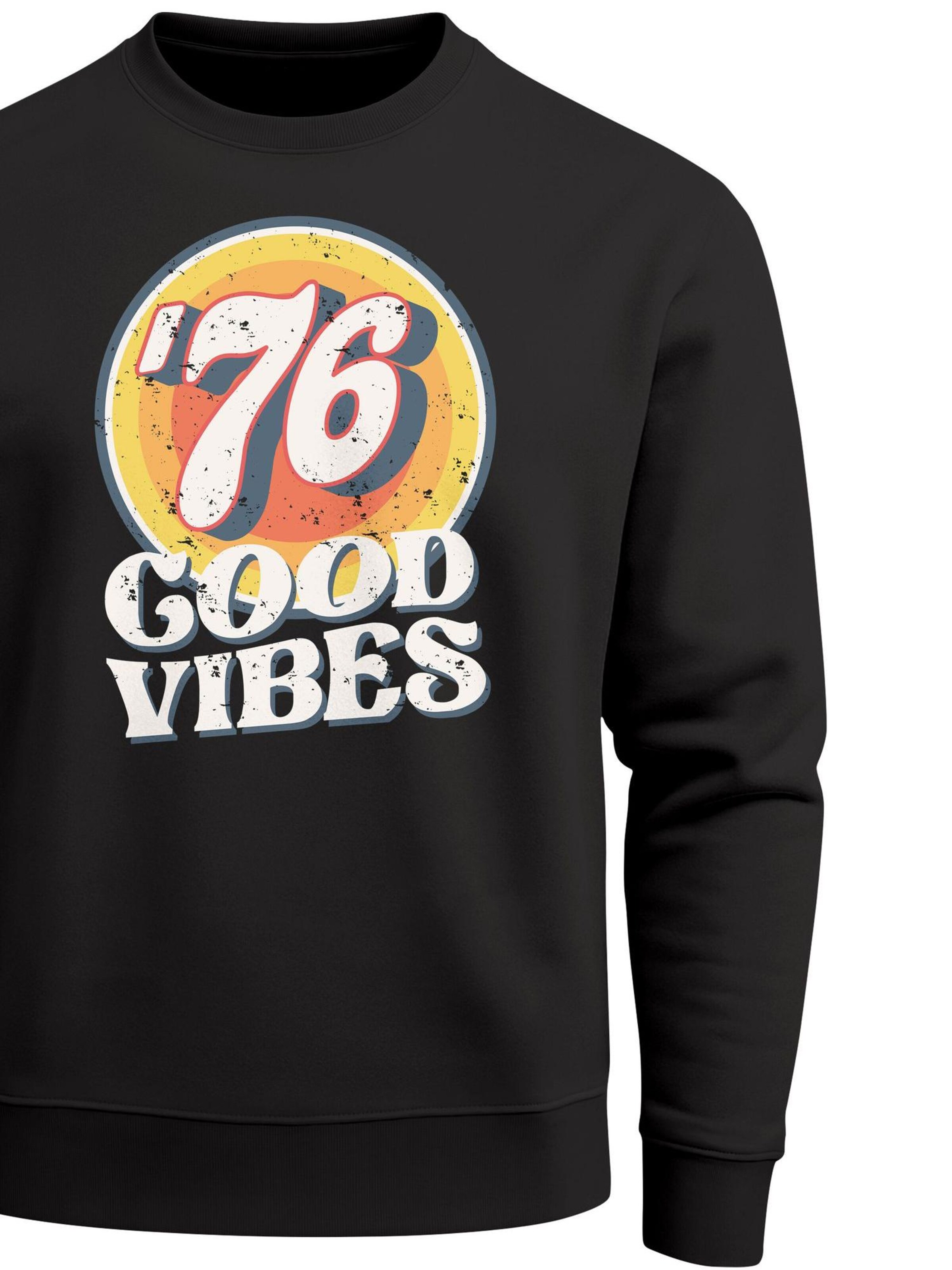 Neverless Sweatshirt 'Good Vibes '76' in Black