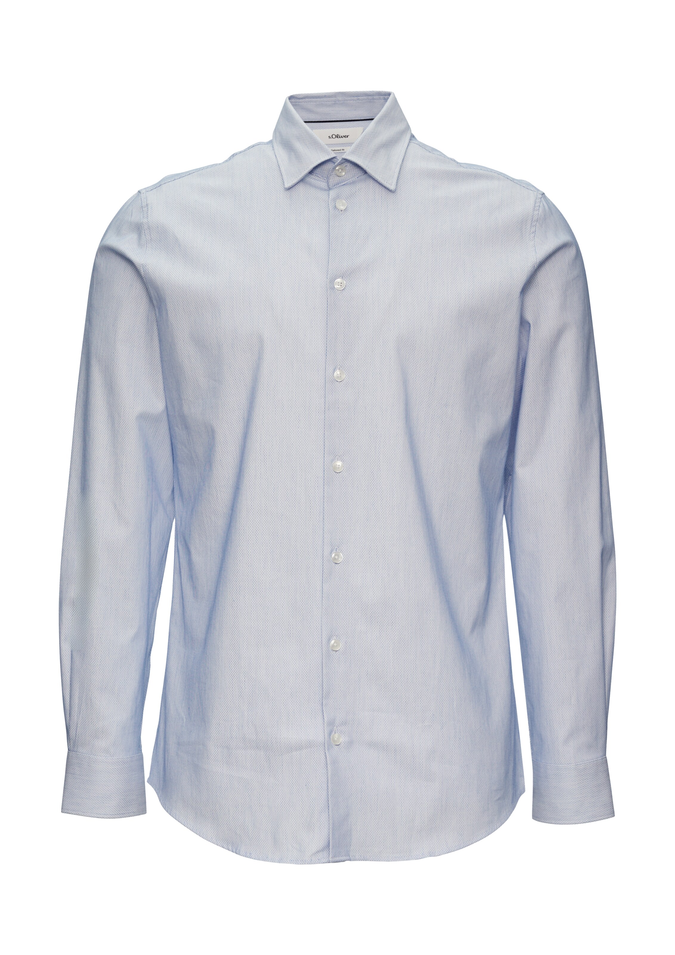 s.Oliver BLACK LABEL Regular fit Πουκάμισο για το γραφείο σε μπλε: μπροστά