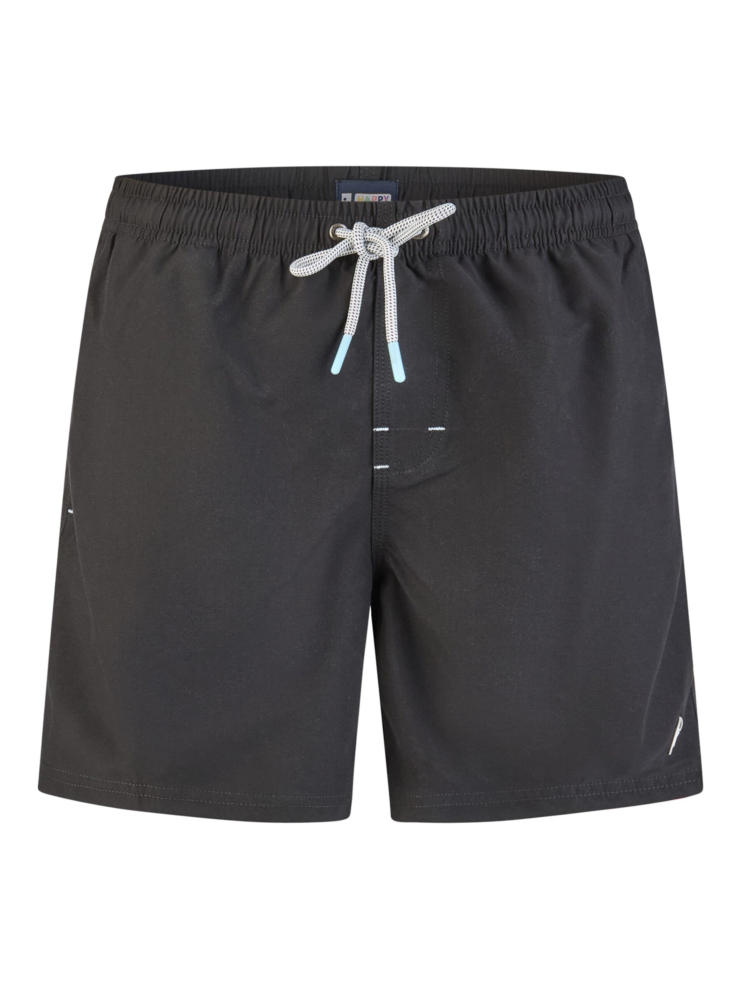 Happy Shorts Board Shorts in Black: front