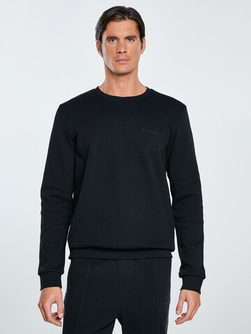 BIG STAR Sweatshirt 'WILER' in Zwart: voorkant