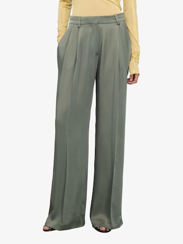Wide Leg Pantalon à pince Semicouture en vert : devant