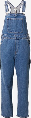 Monki Loosefit Tuinbroek jeans in Blauw: voorkant