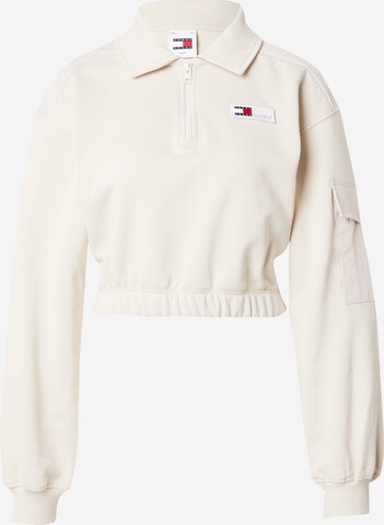 Tommy Jeans - Sweatshirt em bege: frente