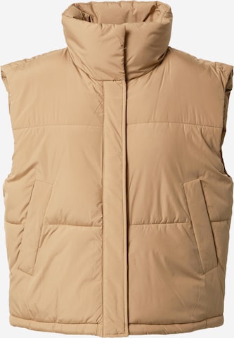 Gilet TOM TAILOR DENIM en beige : devant