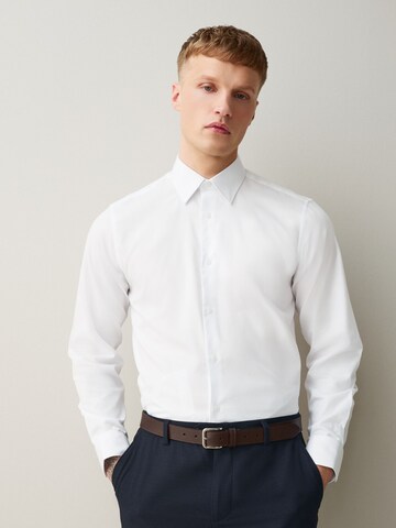 Next Regular fit Button Up Shirt in White: front