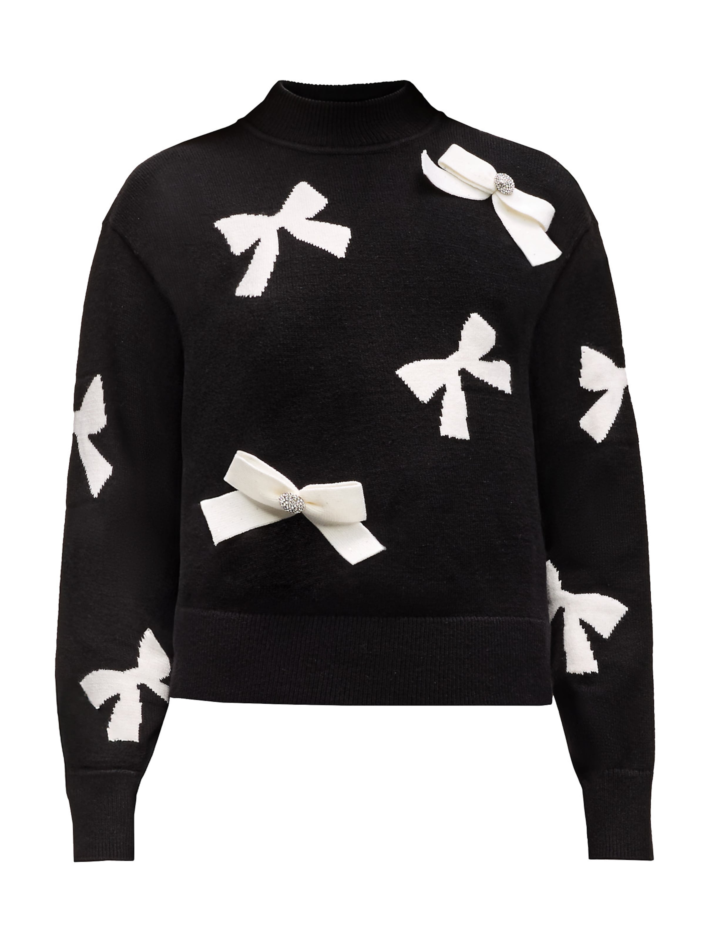 Pulover Karl Lagerfeld pe negru / alb, Vizualizare produs