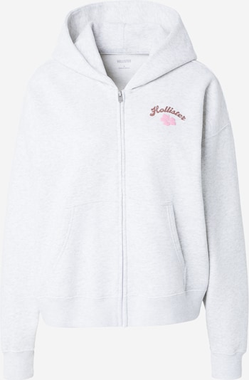 HOLLISTER Collegetakki koossa XS värissä suklaa / harmaa / vaalea pinkki, Tuotenäkymä