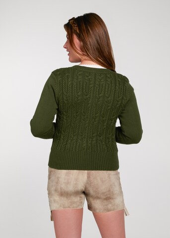 SPIETH & WENSKY Knit Cardigan 'Seerose' in Green