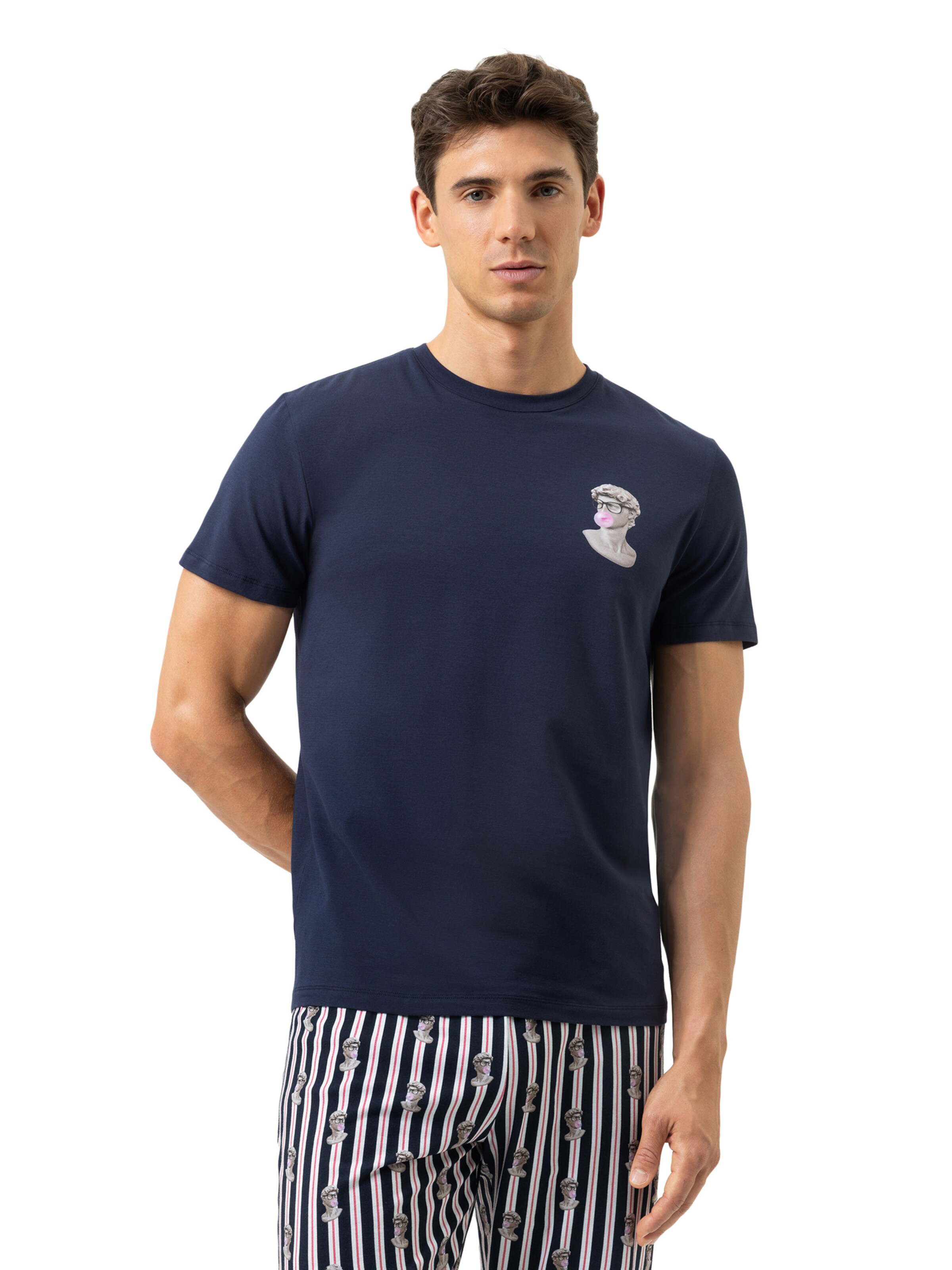 Mey Shirt 'Marble Muse' in Blue: front