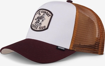 Cappello da baseball 'Coffee Club' di DJINNS in marrone: frontale