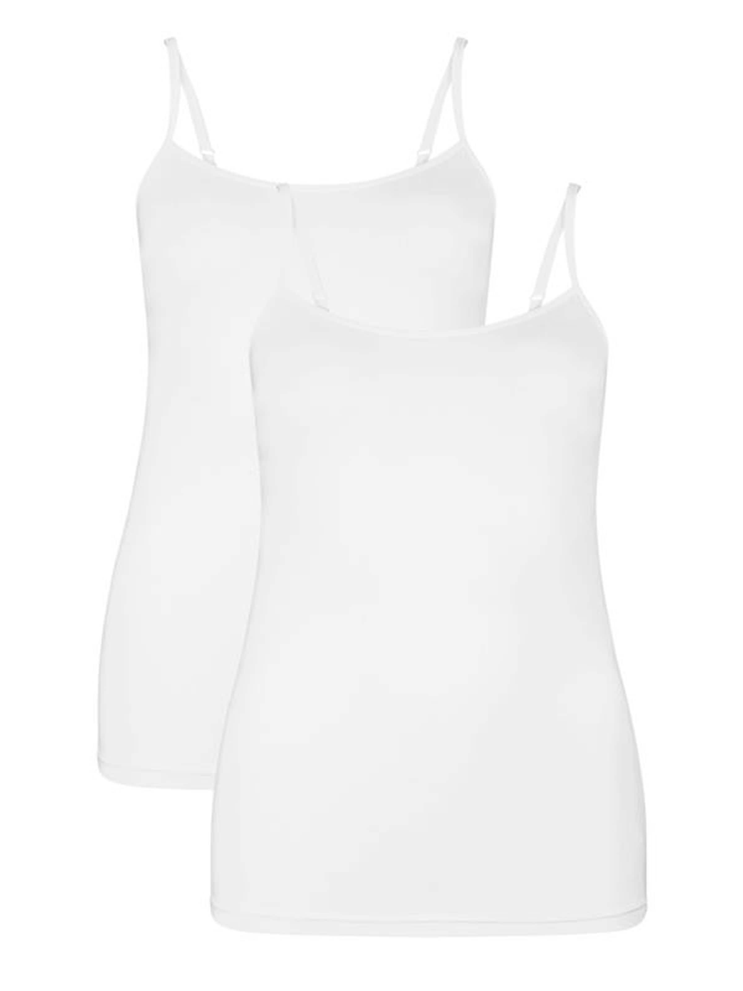 Bamboo basics Top 'Vera' in White: front