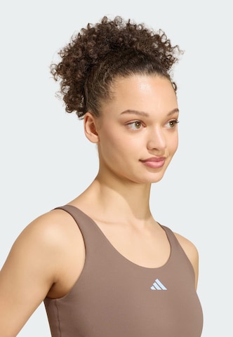 ADIDAS PERFORMANCE Бюстие Спортен топ 'Studio All Me' в кафяво
