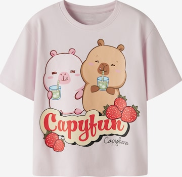 NAME IT Paita 'NKFAbbi Capybara' värissä vaaleanpunainen: etupuoli