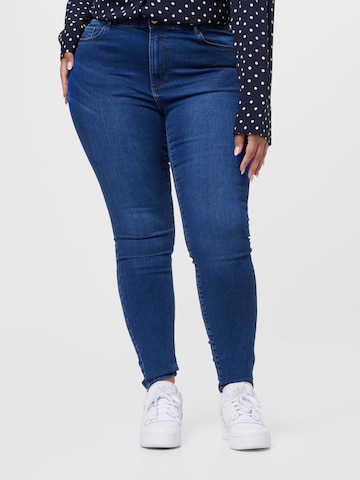 Vero Moda Curve Skinny Jeans 'Phia' in Blauw: voorkant