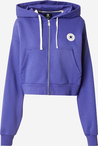 CONVERSE Sweatjacke 'RETRO CHUCK' in Lila: Vorderseite