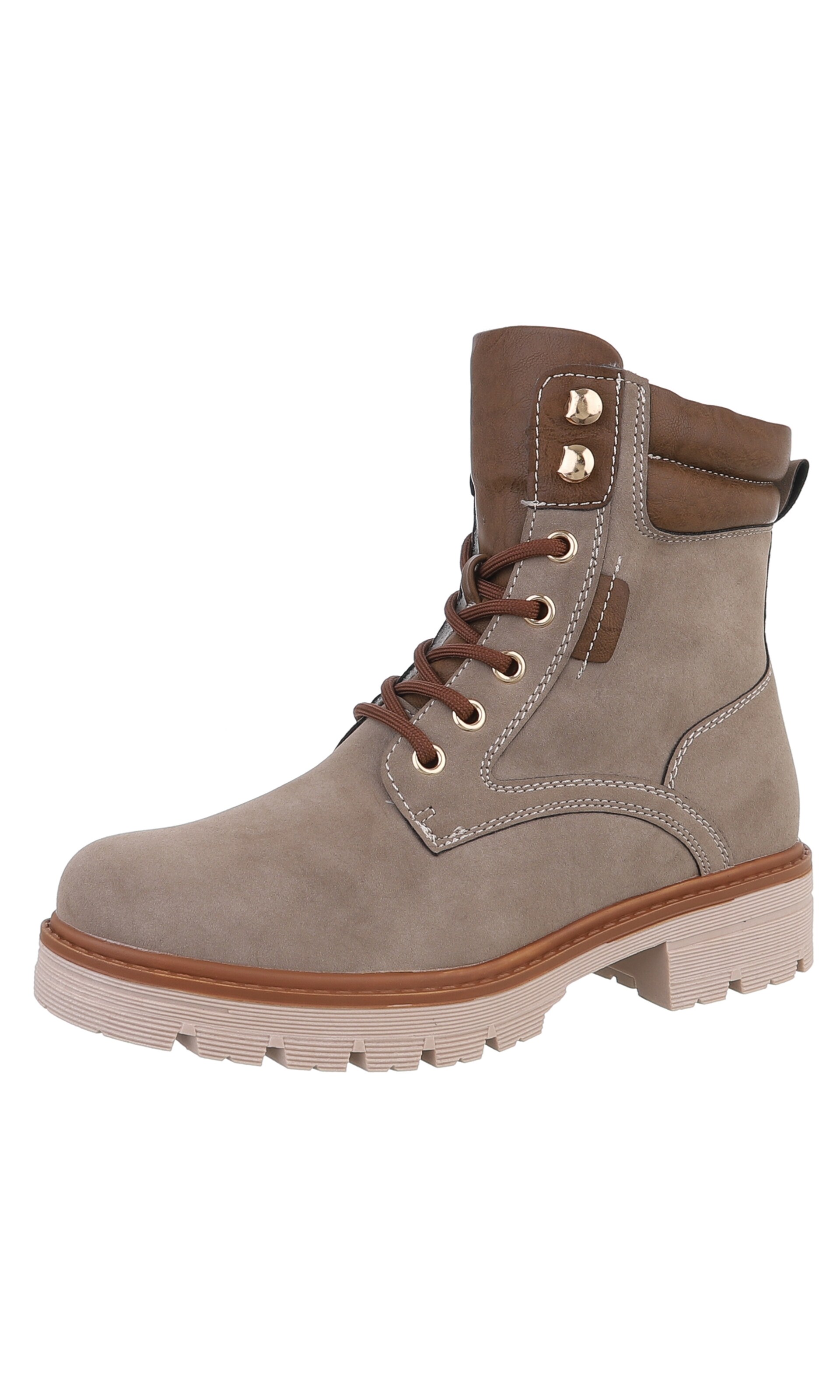 Ital-Design Stiefelette in Braun: Vorderseite