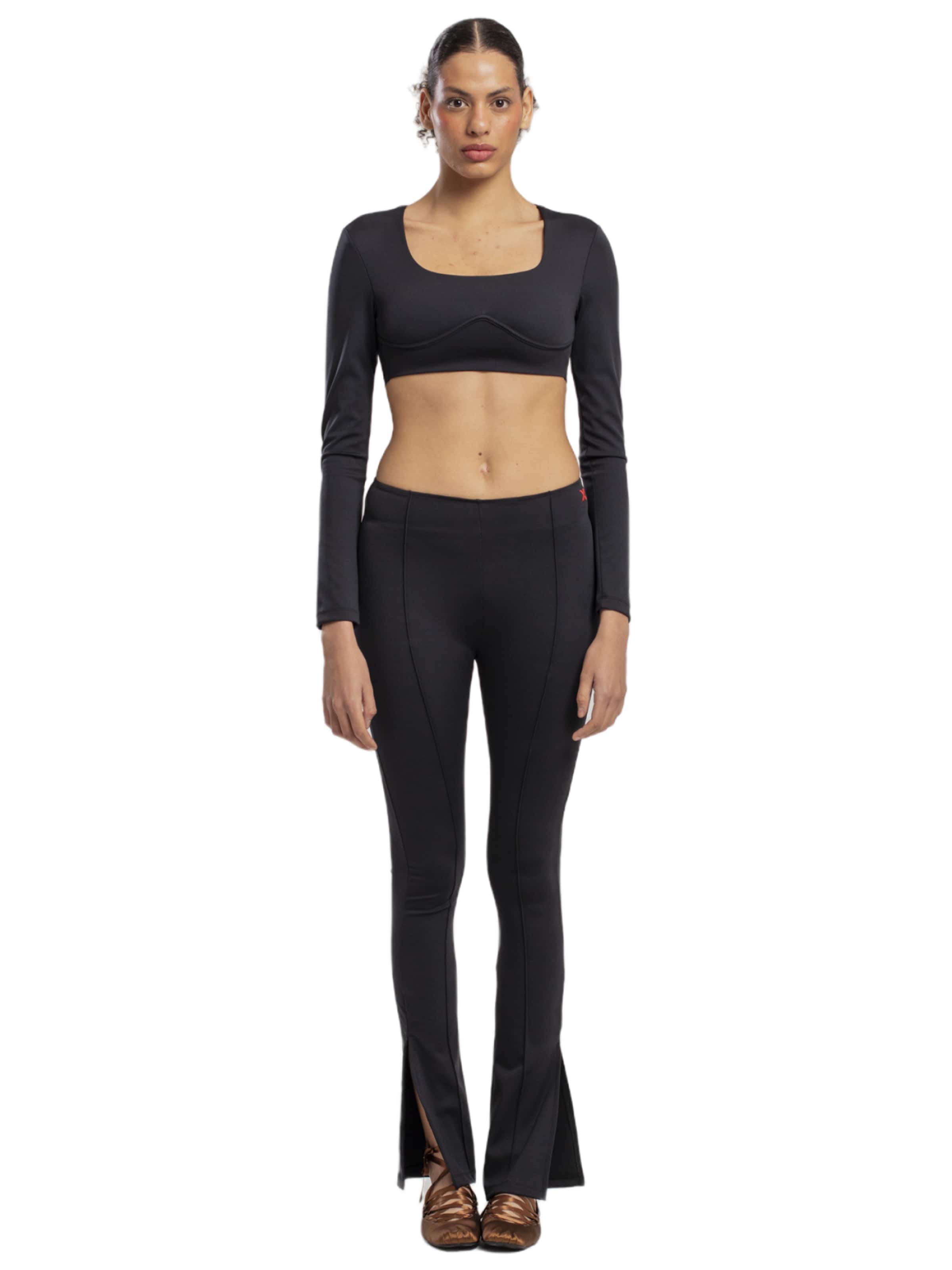 PCFG Skinny Leggings in Black: front