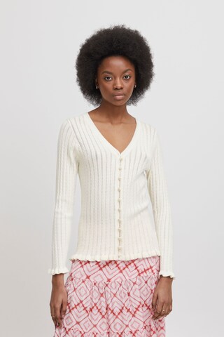 Atelier Rêve Knit Cardigan 'Irfantino' in Beige: front