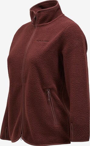 PEAK PERFORMANCE Übergangsjacke 'W Pile Zip Jacket' in Rot