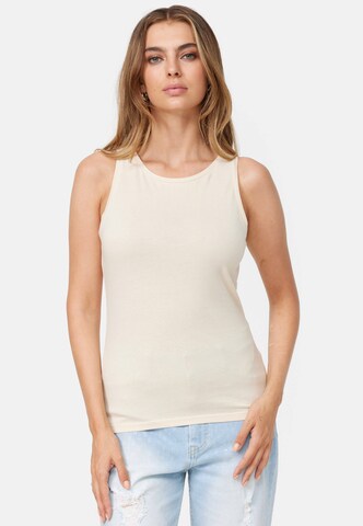 Cotton Candy Top 'Bianca' in Beige: front