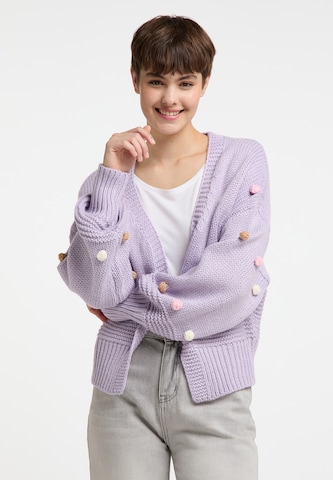 Cardigan MYMO en violet : devant