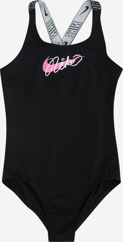 Abbigliamento da mare sportivo di Nike Swim in nero: frontale