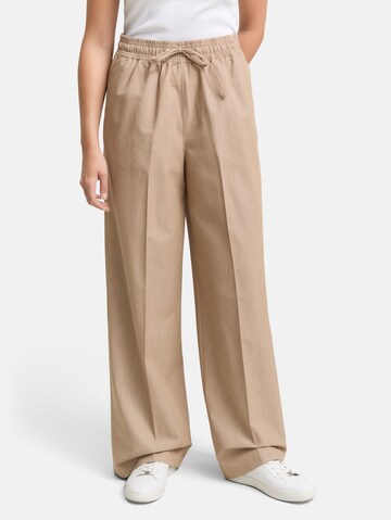 TOM TAILOR DENIM Wide Leg Hose in Beige: Vorderseite