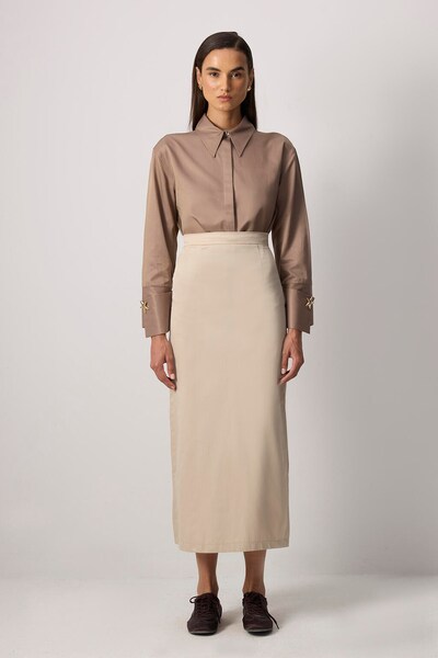 Touche Prive Rok in de kleur Grijs, Productweergave