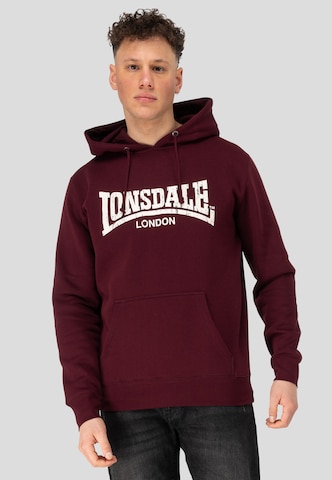 LONSDALE Sweatshirt 'Wolterton' in Rood: voorkant