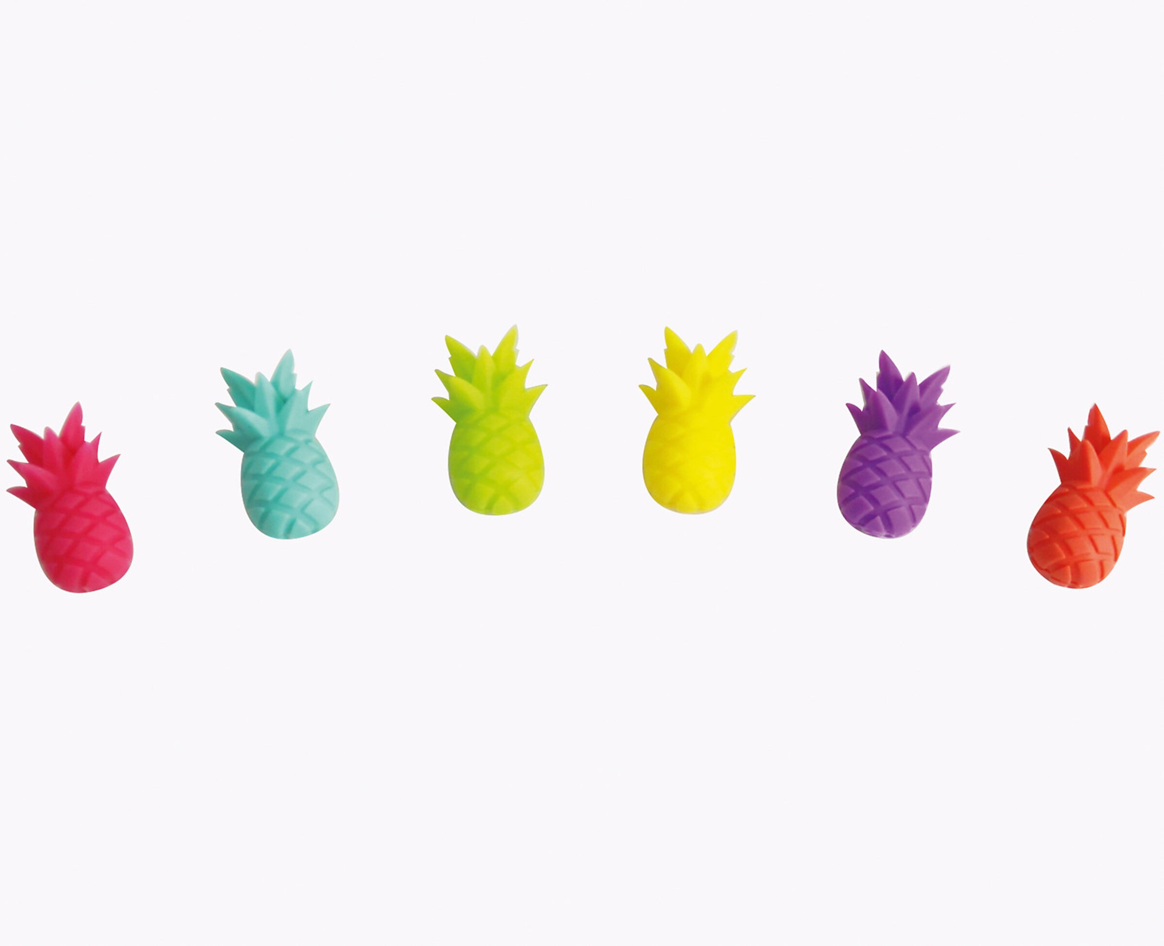 Männer Wohn-Accessoires Winkee Glasmarkierer 'Tropical Ananas' in Mischfarben - UE34360 Männer Wohn-Accessoires Winkee Glasmarkierer 'Tropical Ananas' in Mischfarben - UE34360