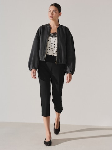 Next Slimfit Pantalon in Zwart: voorkant