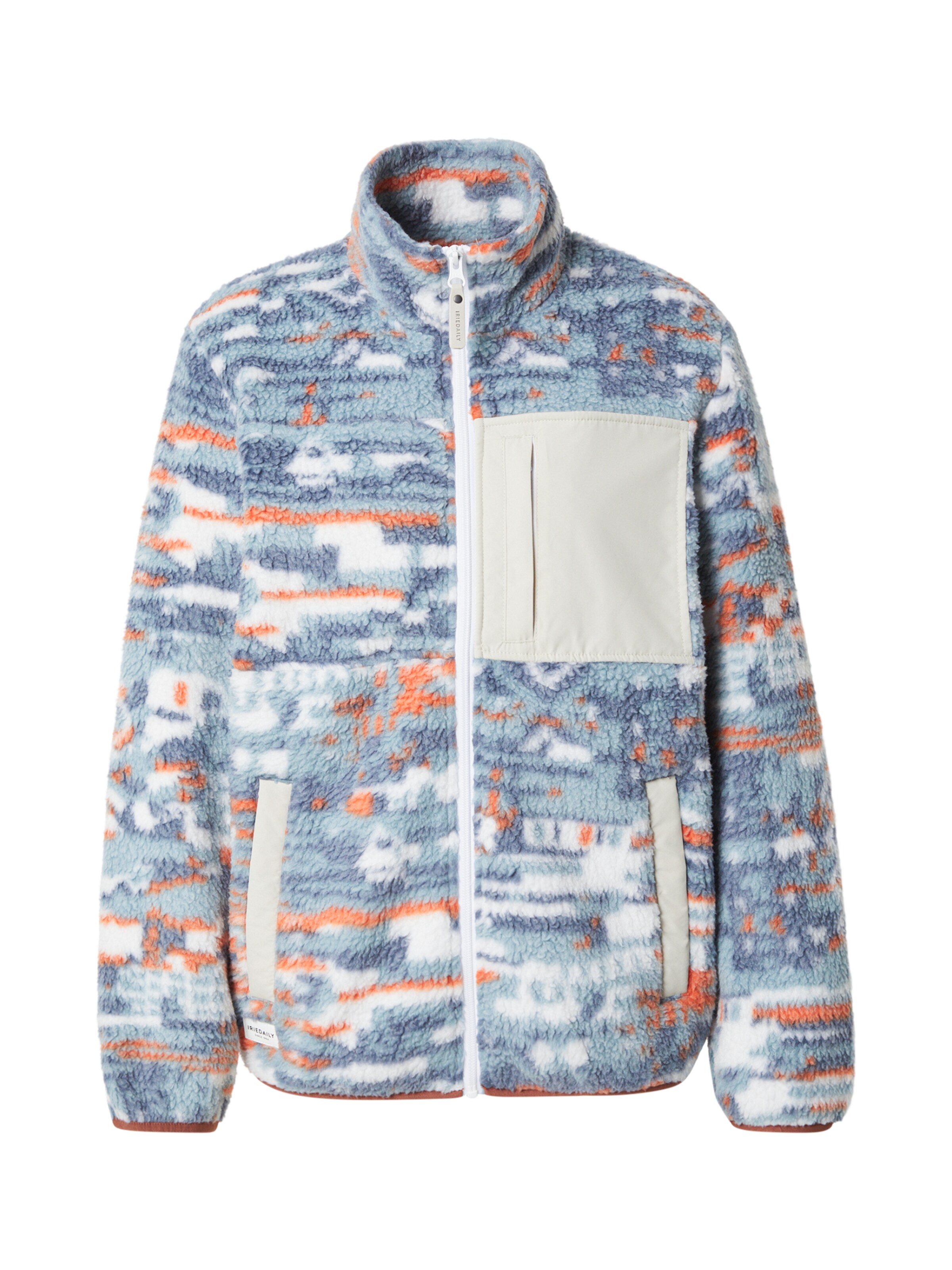 Iriedaily Fleece Jacket 'Arkta' in Blue: front
