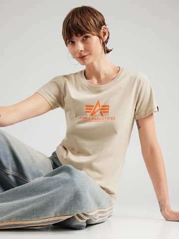 ALPHA INDUSTRIES - Camisa em bege: frente