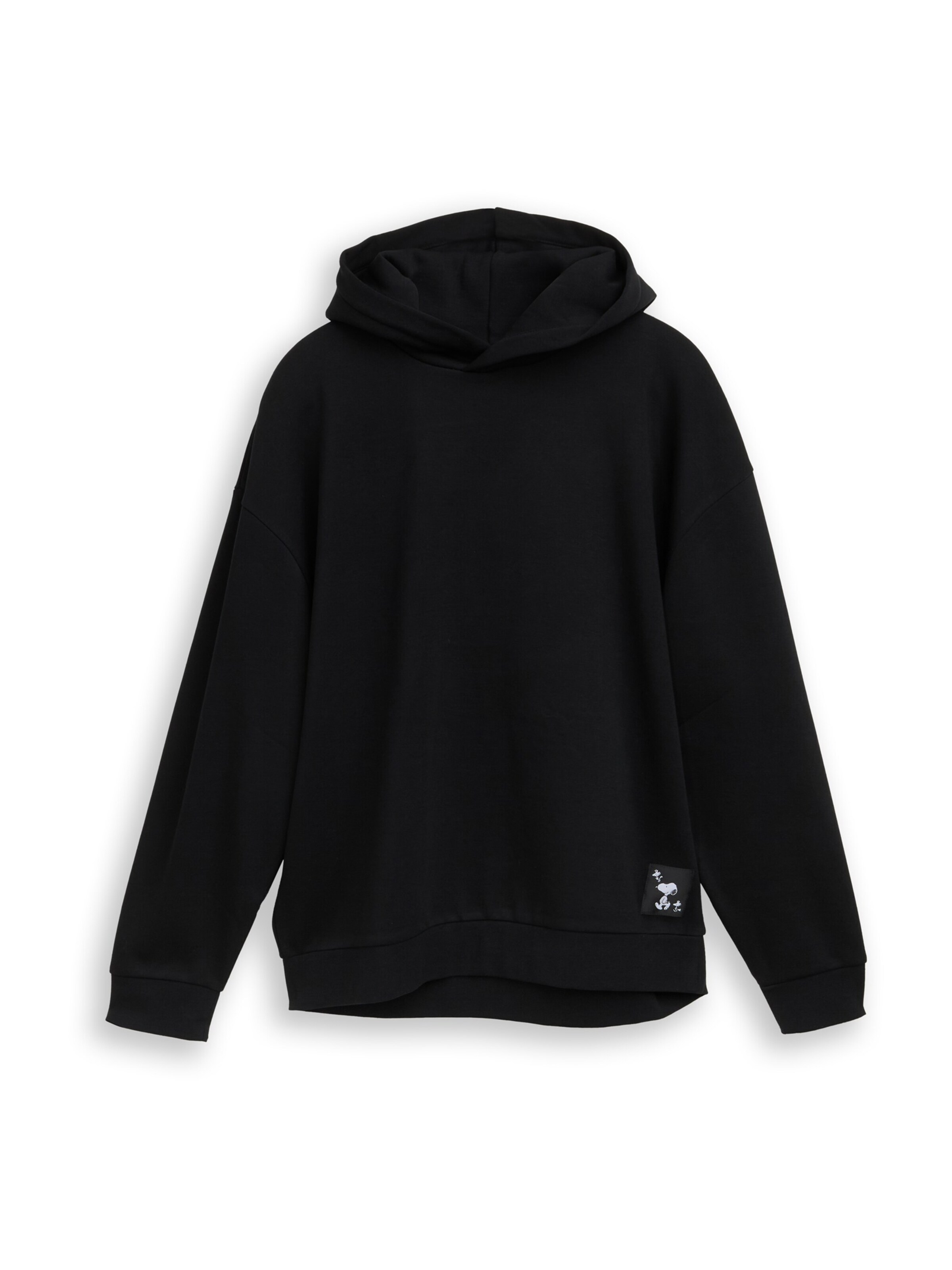 TOM TAILOR DENIM Sweatshirt 'Peanuts' i svart: framsida