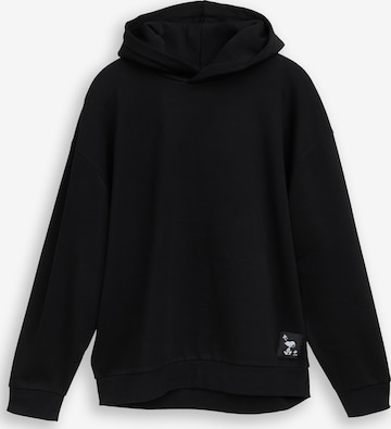 TOM TAILOR DENIM Sweatshirt 'Peanuts' i svart: framsida