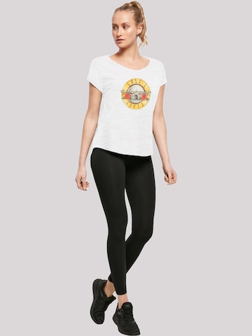 T-shirt 'Guns 'N' Roses Vintage Bullet Logo' F4NT4STIC en blanc
