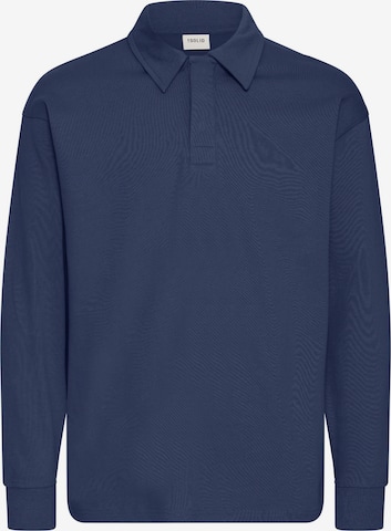 !Solid Sweatshirt mit Polokragen in Blau: Vorderseite