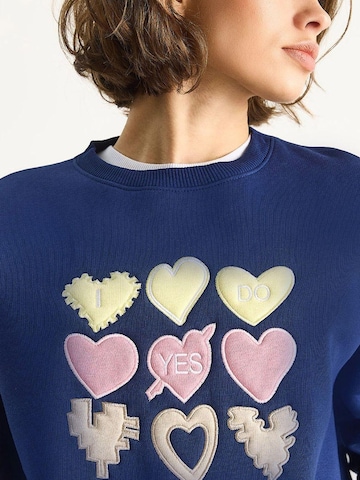 Sweat-shirt Bianco Lucci en bleu