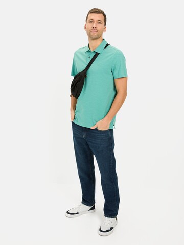 CAMEL ACTIVE Kurzarm Poloshirt aus Organic Cotton in Grün