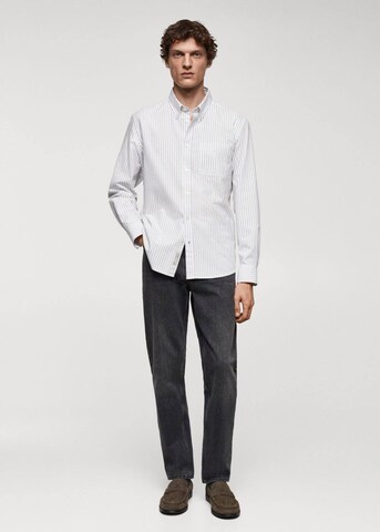 MANGO MAN Regular fit Button Up Shirt 'Kodak' in White