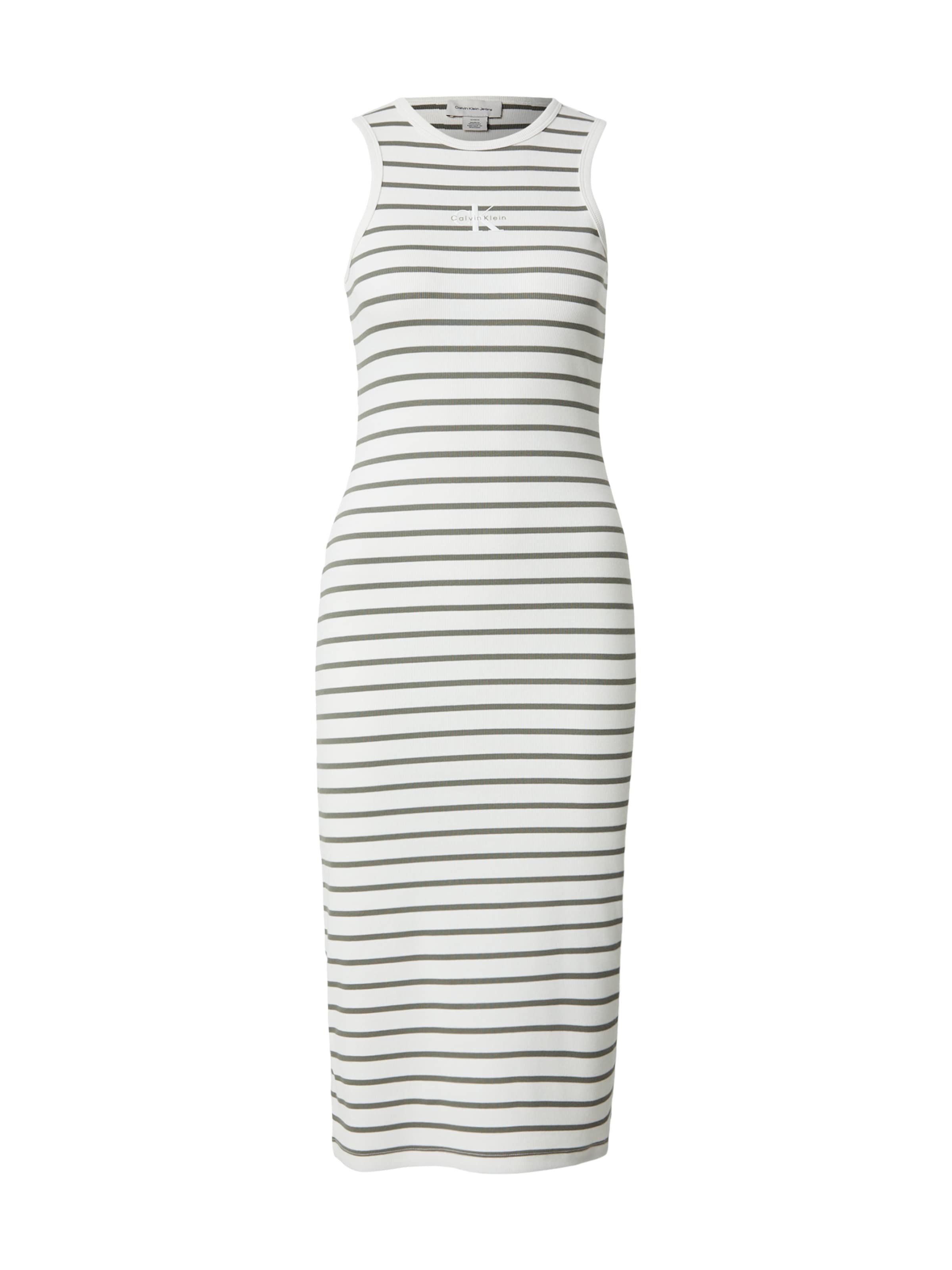 Calvin Klein Jeans - Vestido en blanco: frente