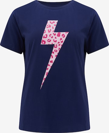 Sugarhill Brighton T-Shirt 'Maggie Wild Lightning' in Blau: front