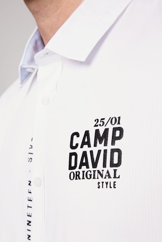 CAMP DAVID Regular fit Button Up Shirt in White