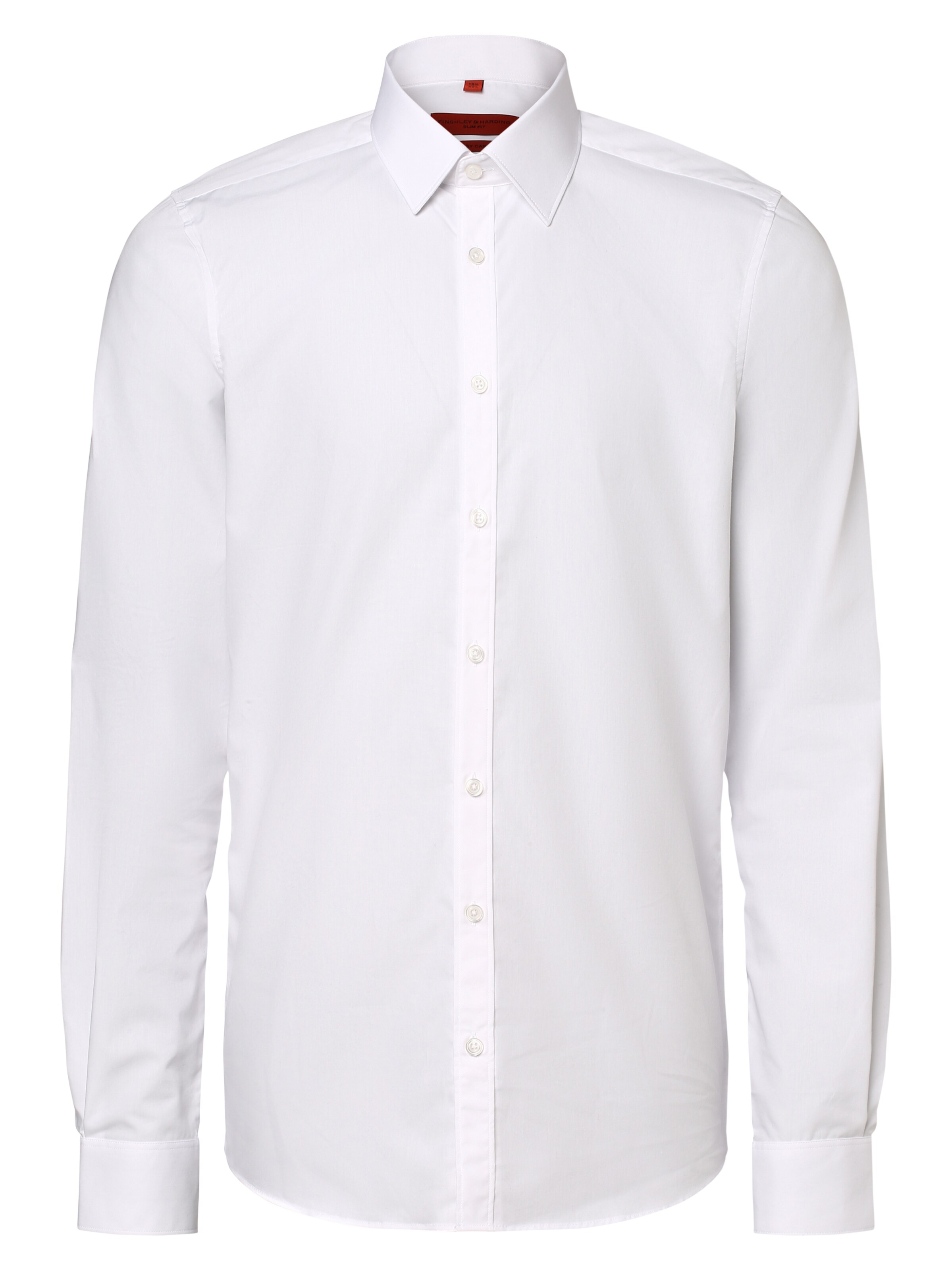 Coupe slim Chemise business Finshley & Harding en blanc : devant