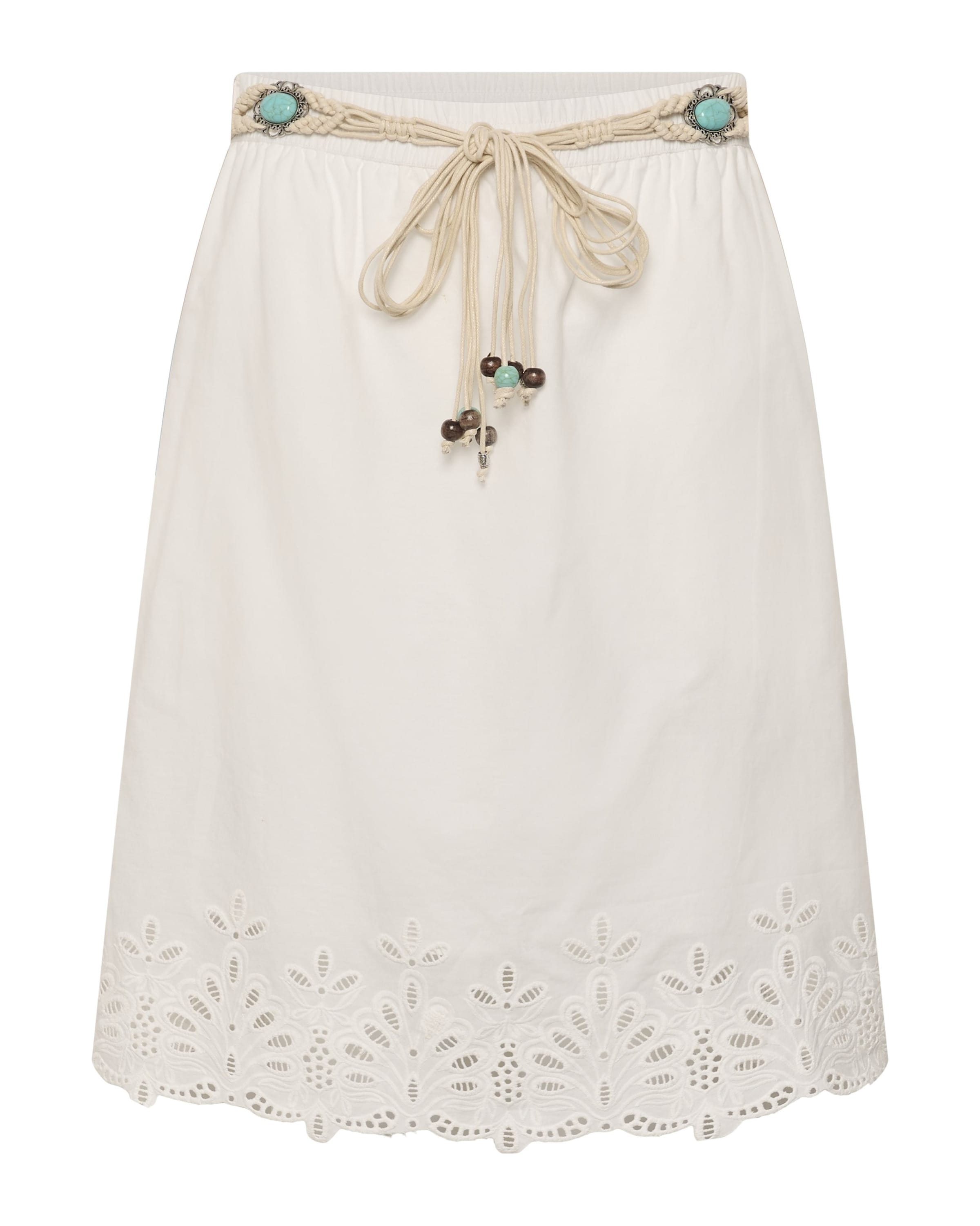 Cream Rok 'Selina' in Wit: voorkant