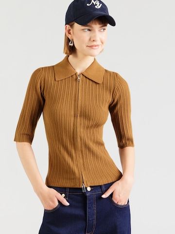 VERO MODA Вязаная кофта 'AWHANNA' в Коричневый: спереди